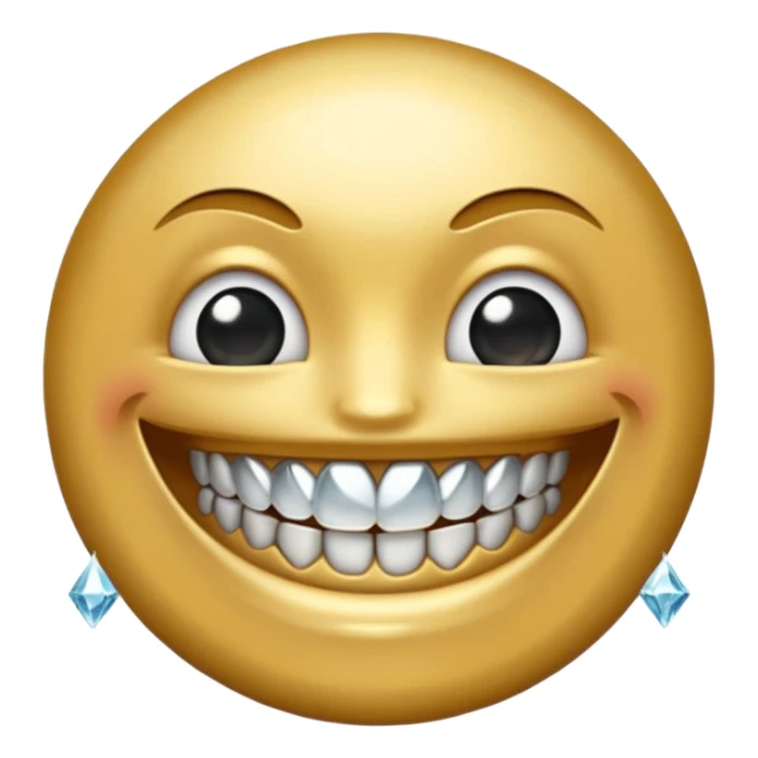 Emoji with diamond grillz sticker