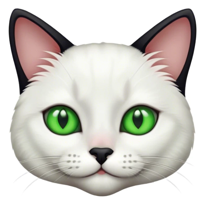 white black cat  sticker