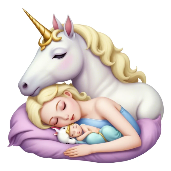 Sleeping princess unicorn  sticker