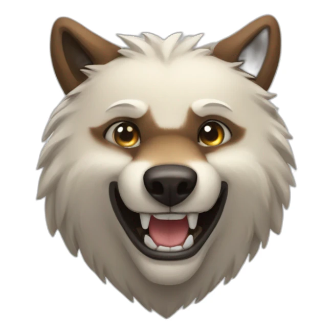 bear- wolf - smile sticker