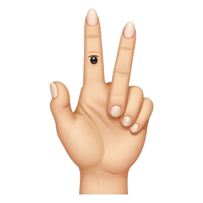 Middle finger with a funny face sticker