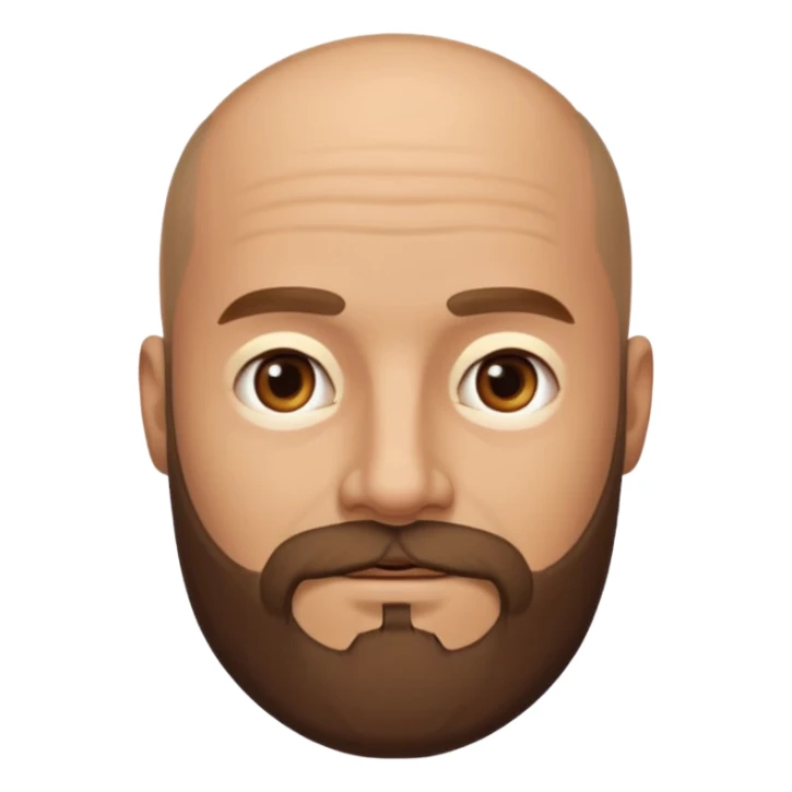 men without winkles with beard almost bald not so old sticker