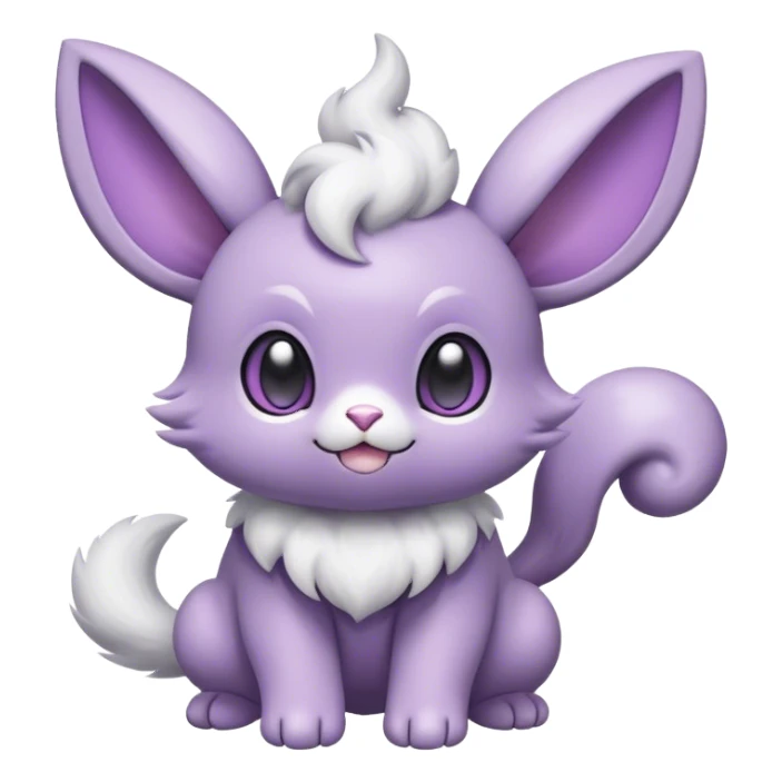 Minccino-Espurr-creature-hybrid sticker