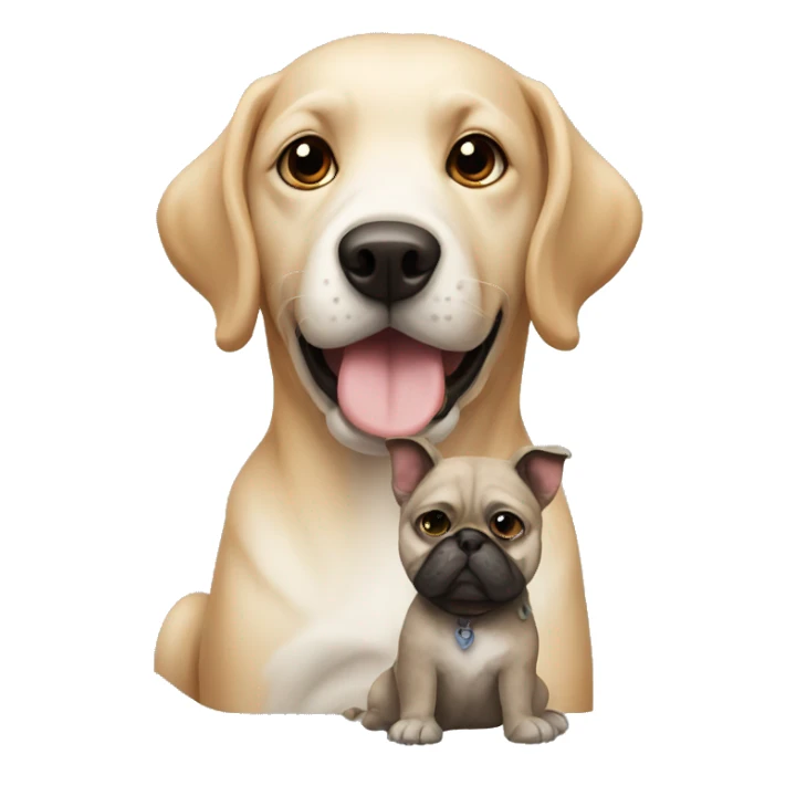 dog and biy sticker