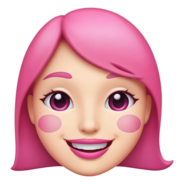 Smiling face with lips sticker