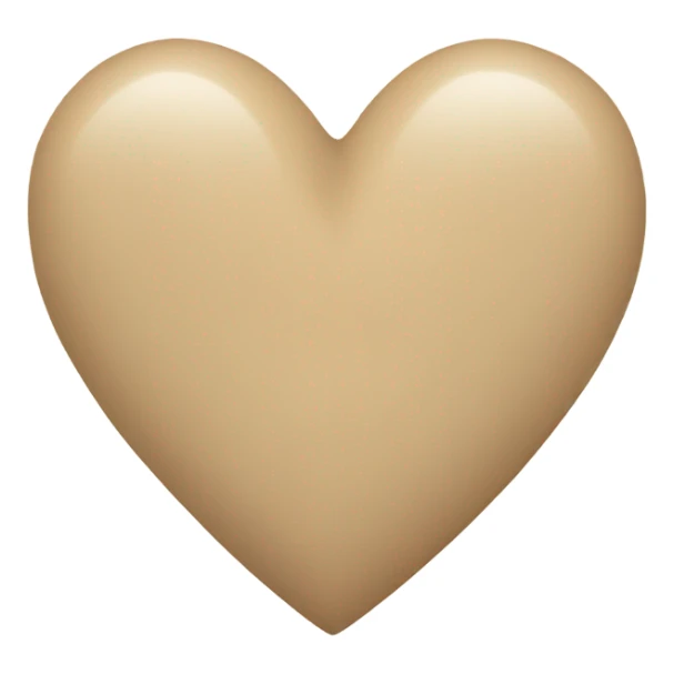 beige heart  sticker