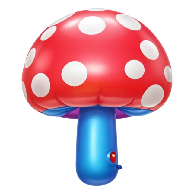   jeff koons style mushroom inflatable balloons sticker