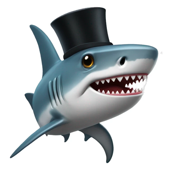 sharkwith tophat sticker