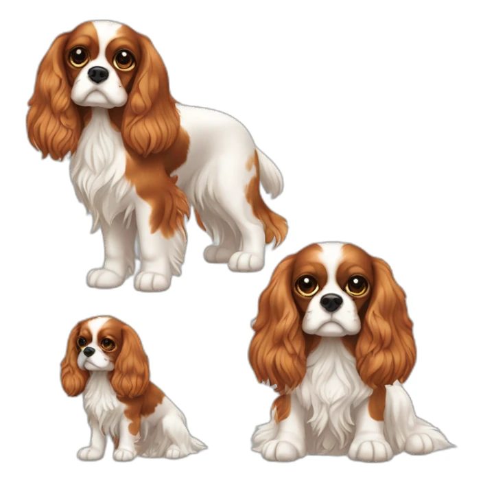 dog Cavalier King Charles Spaniel full body sticker