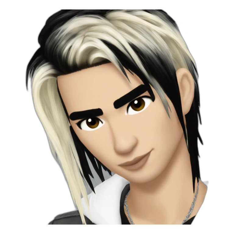 Bill Kaulitz black hair sticker