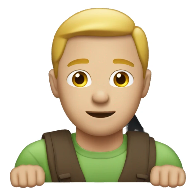 a man emerges from a car sticker