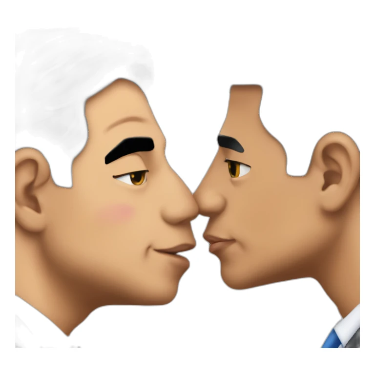 benjamin netanyahu kissing yair lapid sticker