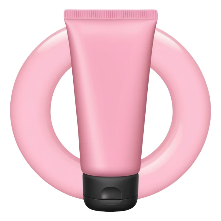 solid color light pink plain skincare tube sticker