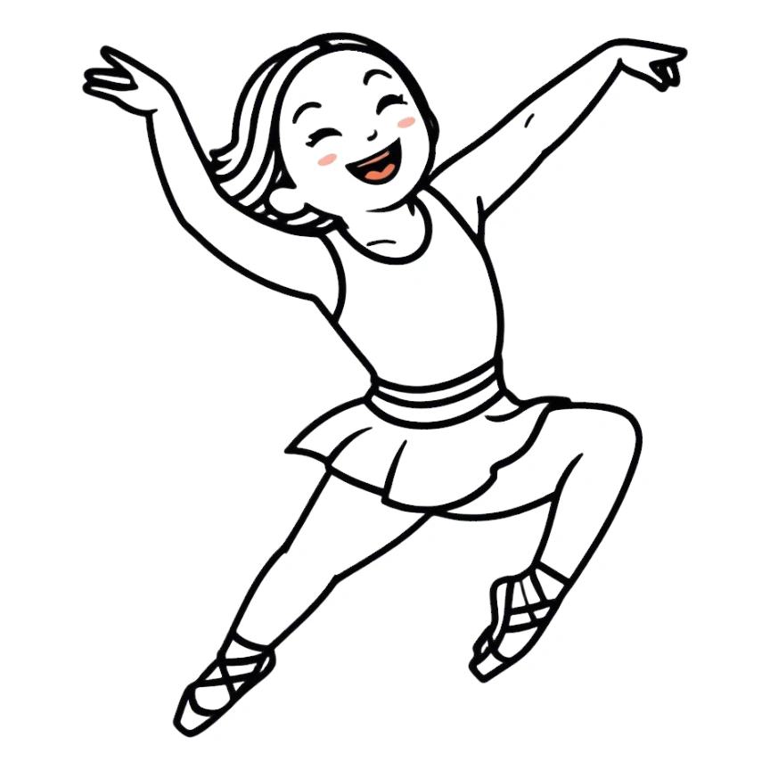 A dancer laughing  sticker