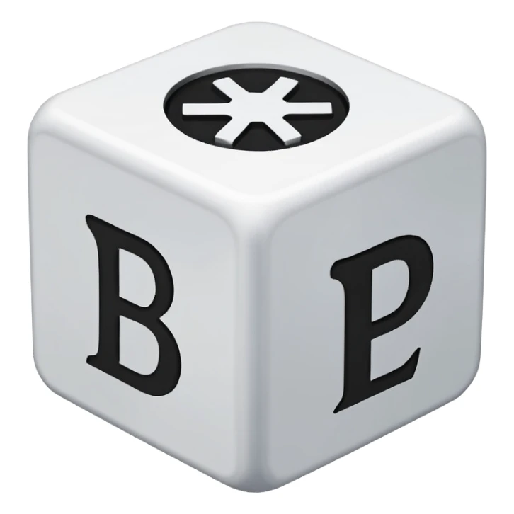 create a dice with der die das written on each visible side sticker