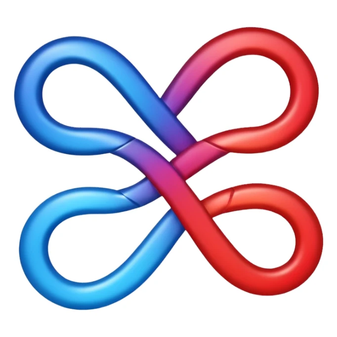 Devops   logo infinty with blue red combo  sticker