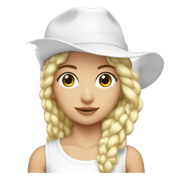 Blanco pelo malo gorra blanca sticker