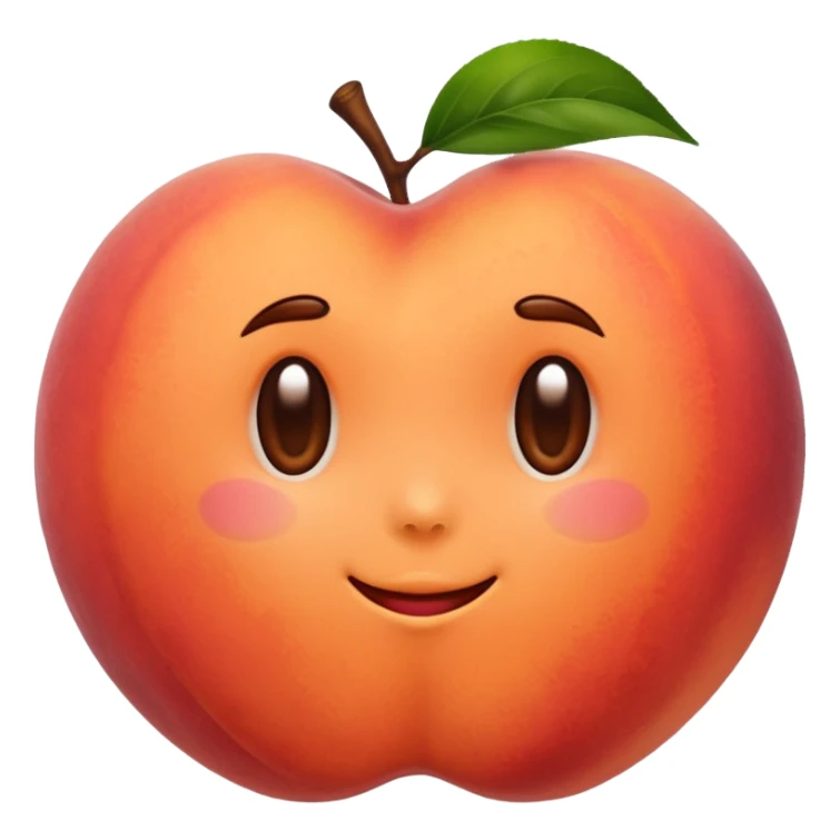 Peach with hand print on  sticker