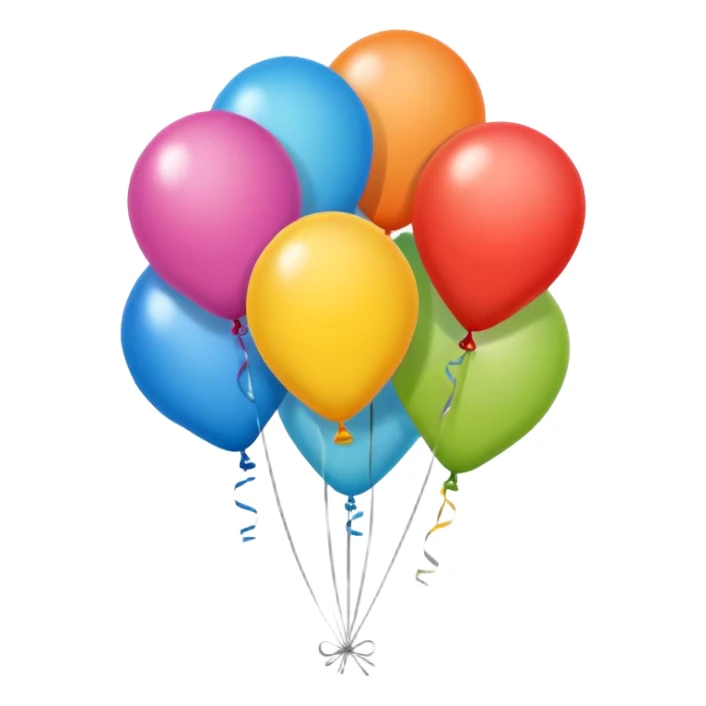 Daisy design baloons colorful sticker