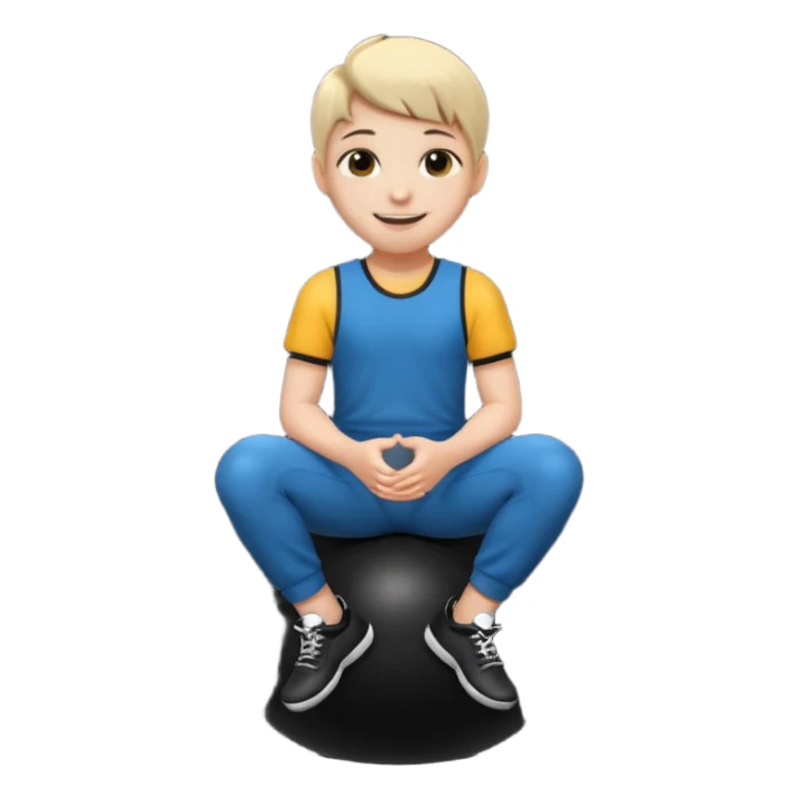 MB on a black ball sticker