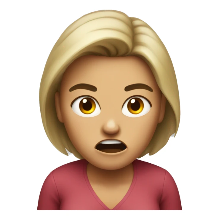 woman getting angry sticker