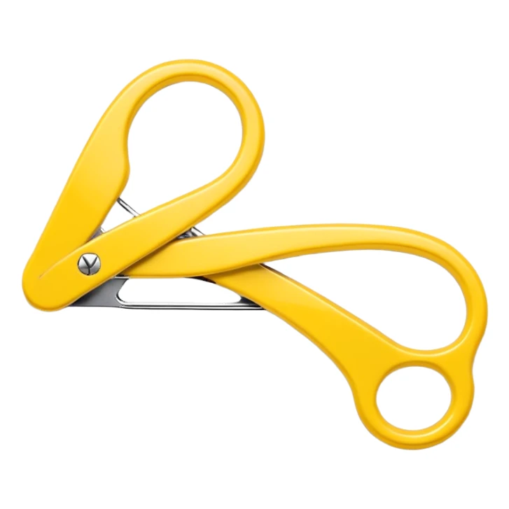 Yellow claw hair clip sticker