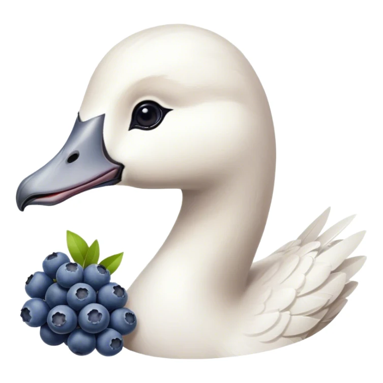 a polite goose pick a blueberry  sticker