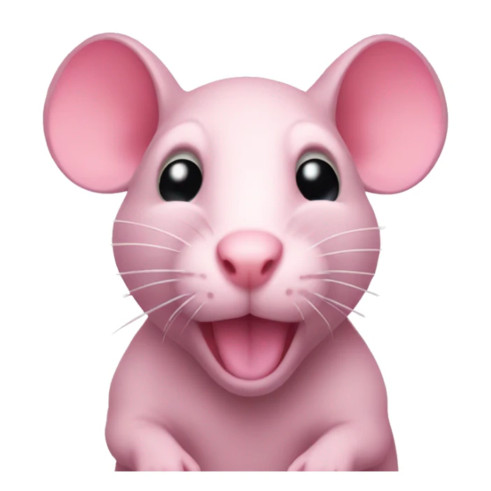 Pink colored rat  sticker