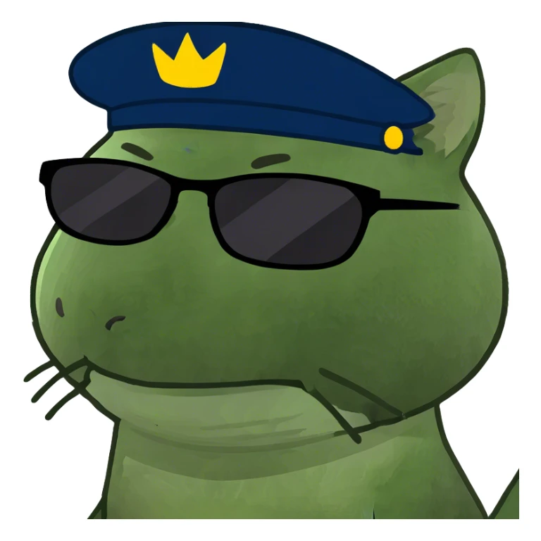 Cat with sunglasses sticker