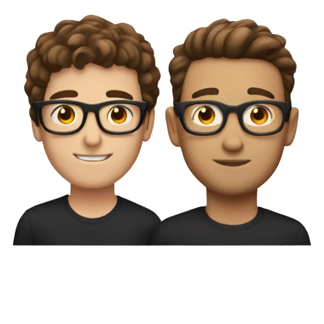 Brown haired guy with glasses with black cat sticker