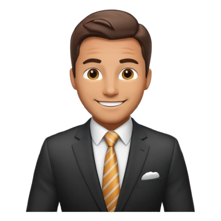 сгенерируй смайлик красавчик образ внутри компании лидер sticker