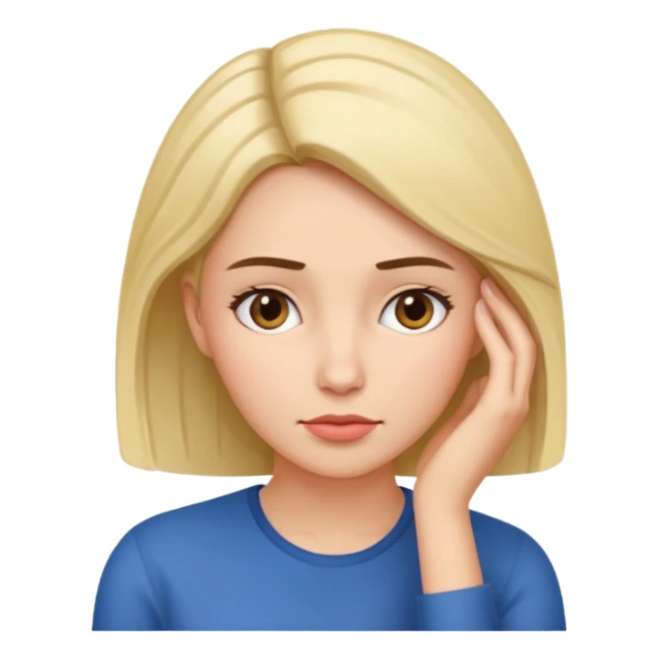 decision gesture women hand on head sticker