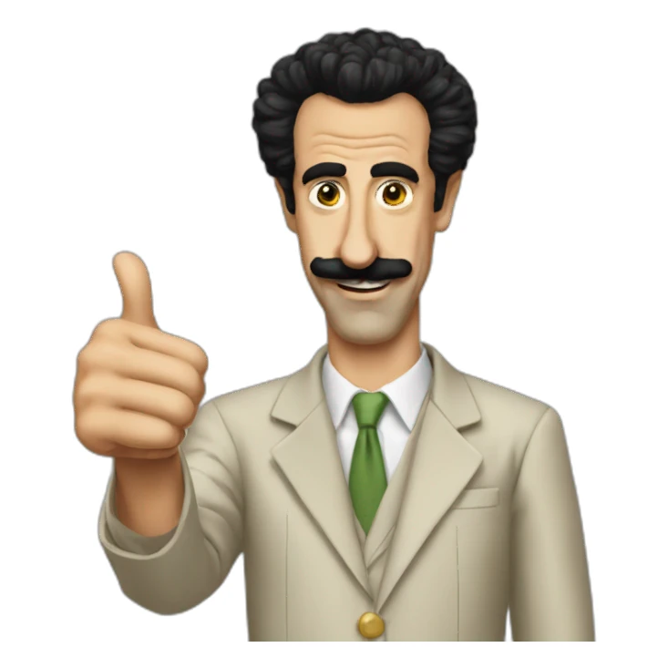 borat nice thumbs up sticker