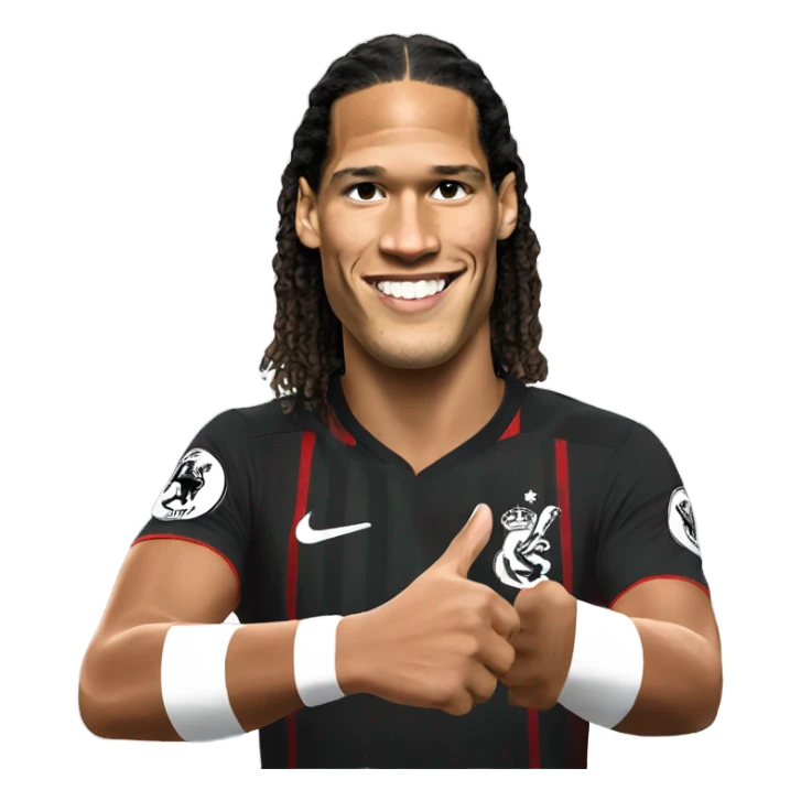 Virgil van dijk with his thumb up  sticker