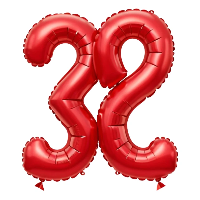 Balloons that say 30 in shape sticker