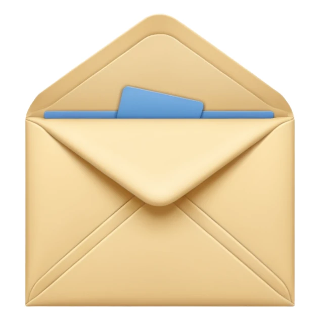 Cream-colored Letter Envelope  sticker