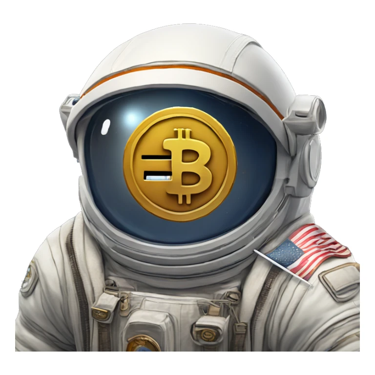 cryptocurrency bitcoin astronaut moon flag da vinci sticker