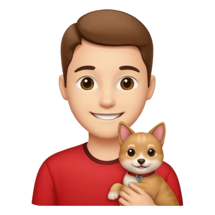 pet lover, red shirt. sticker