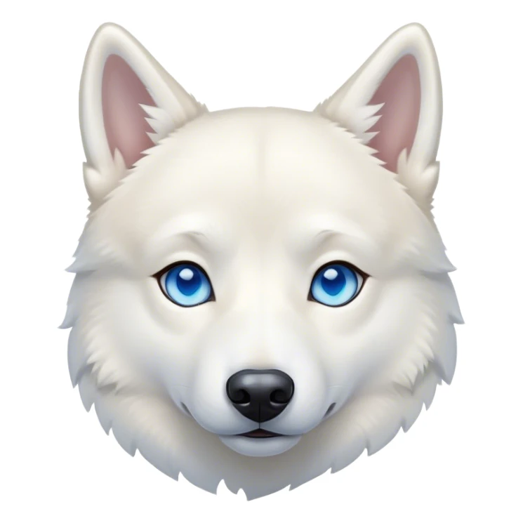 Husky tout blanc avec les  yeux bleues  sticker