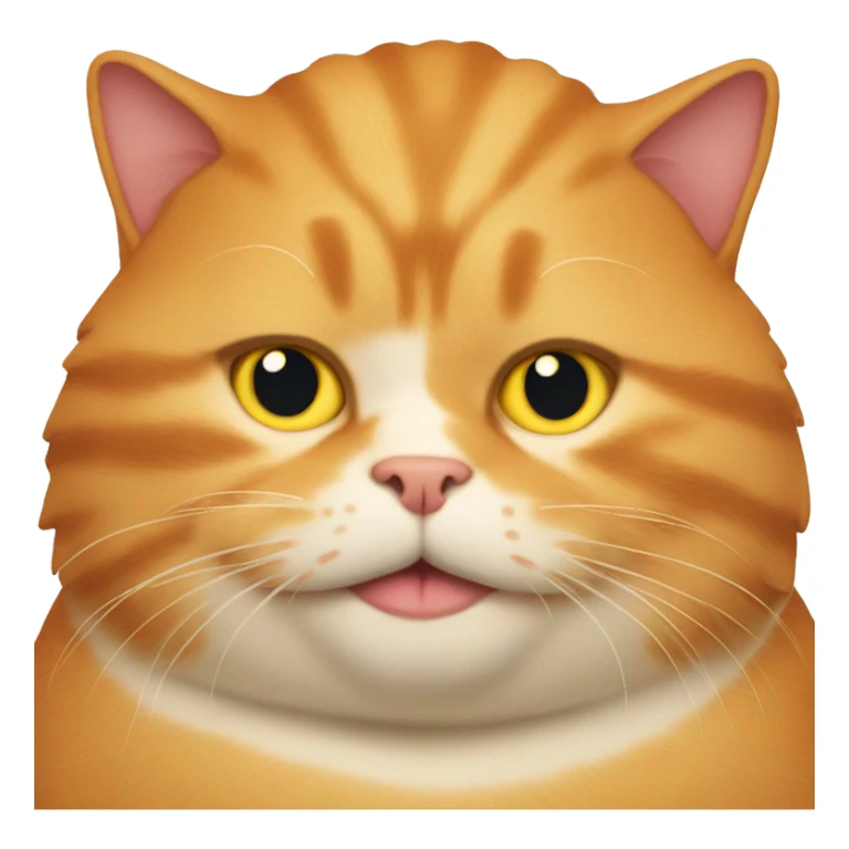 A fat ginger cat with a big feast  sticker