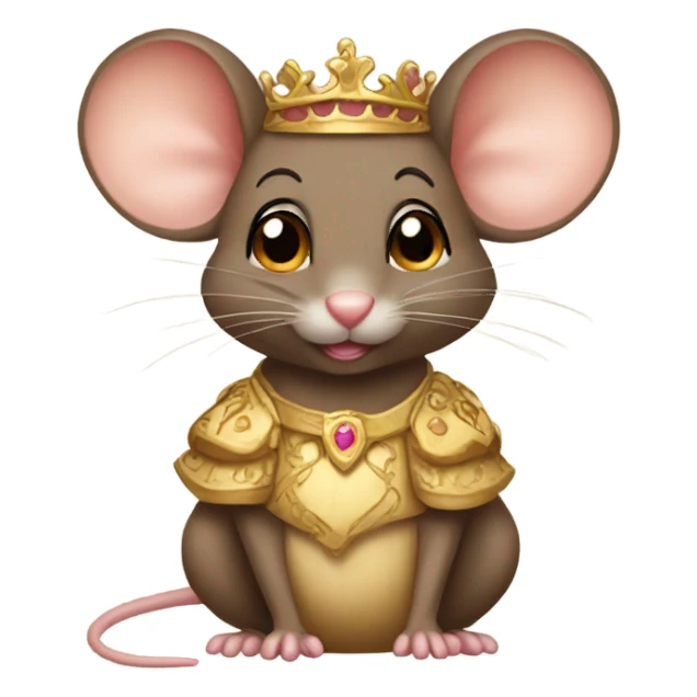 a brown princess mouse sticker