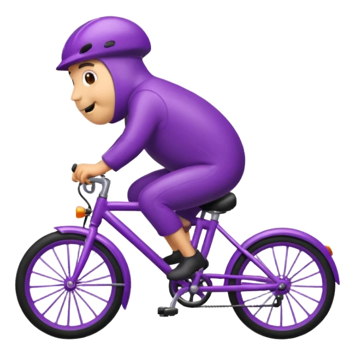 Eggplant on a bike sticker