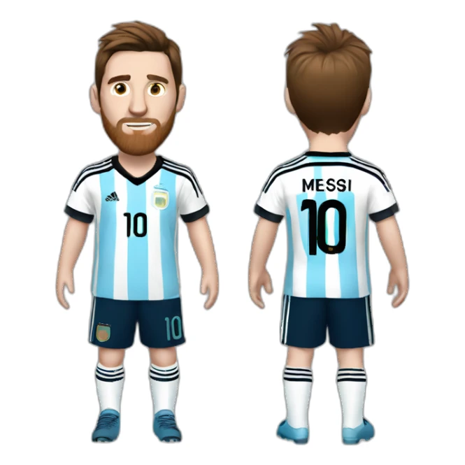 Messi world cup argentina jersey sticker