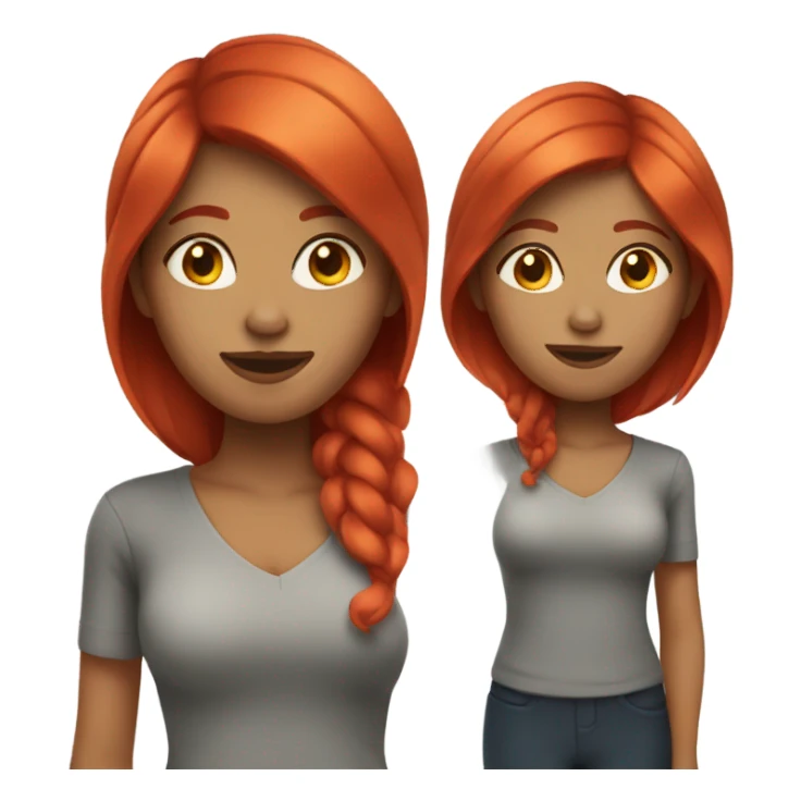 Woman with red hair sticker