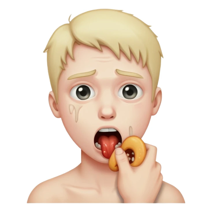 person choking themselves  sticker