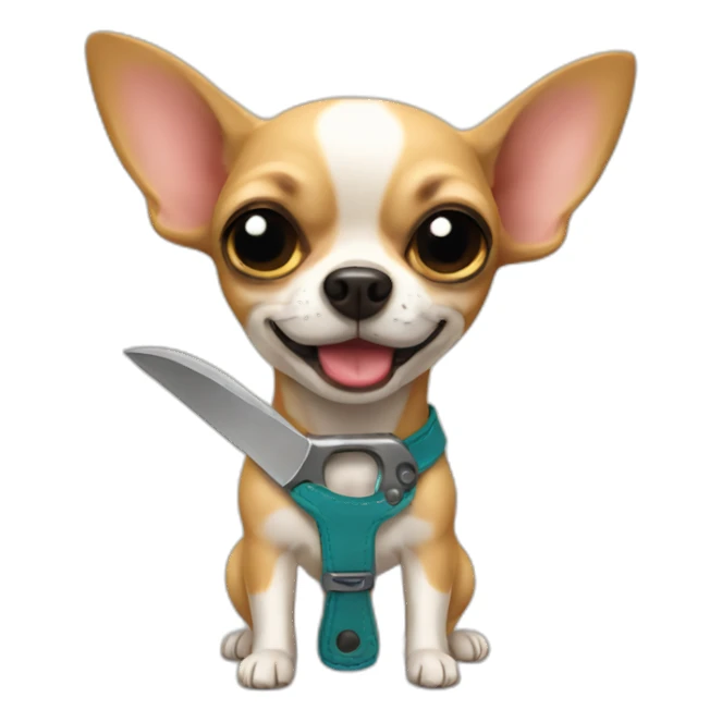 chihuahua with cuchillo sticker