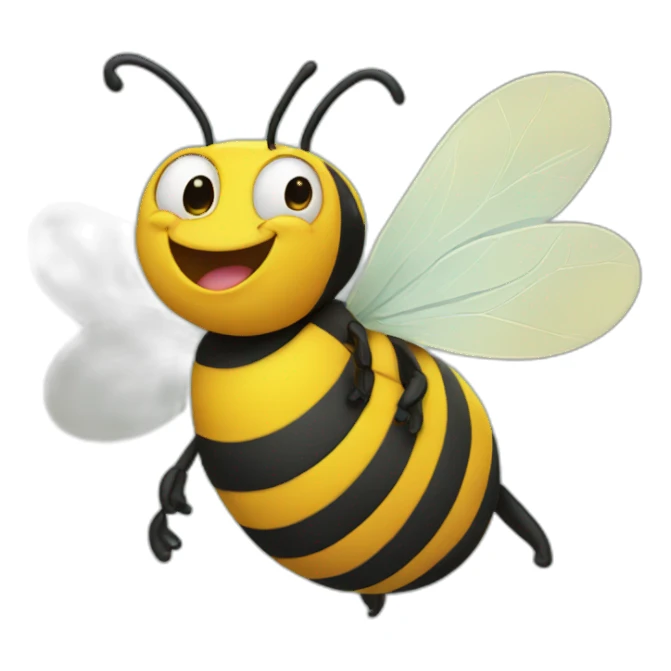 laughing bee sticker