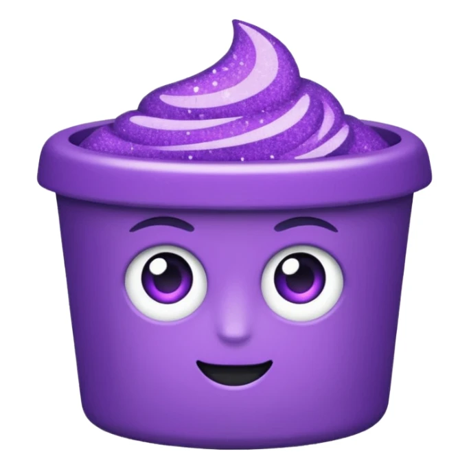 glitter purple and cian bin sticker