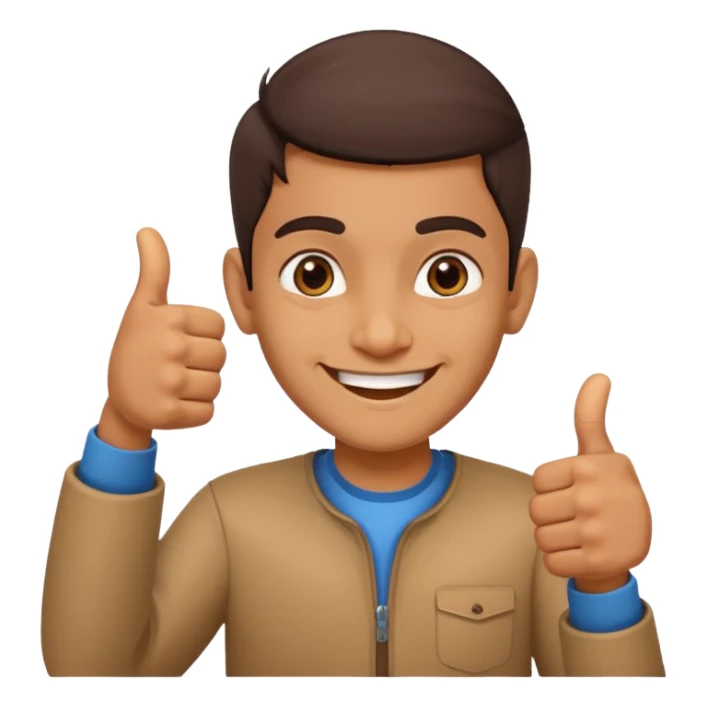 Indian with thumbs up sticker