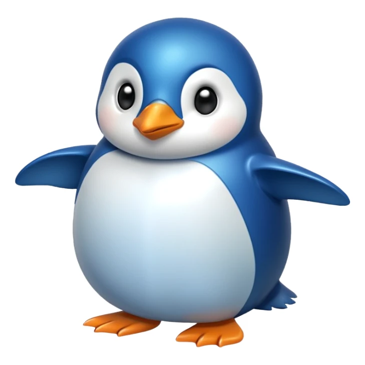 Penguin blue sticker
